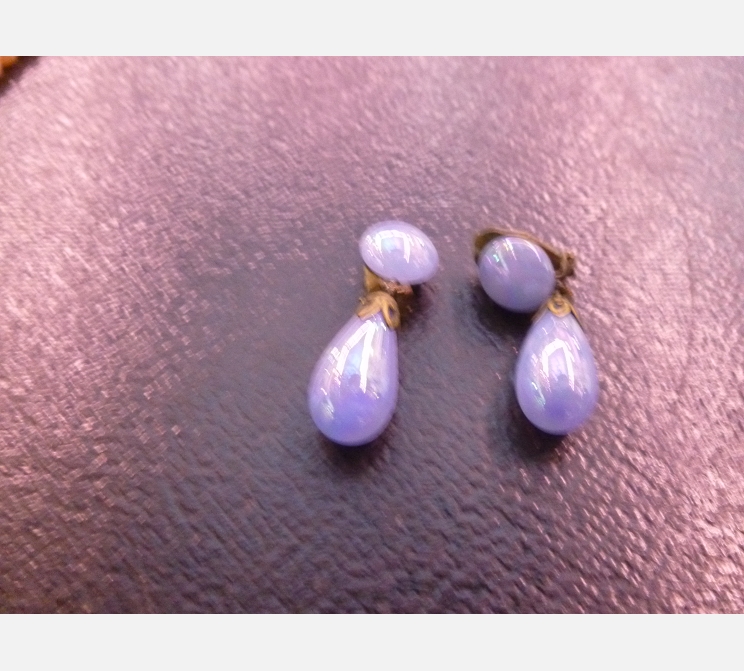 Paire de boucles d'oreilles ||en jade