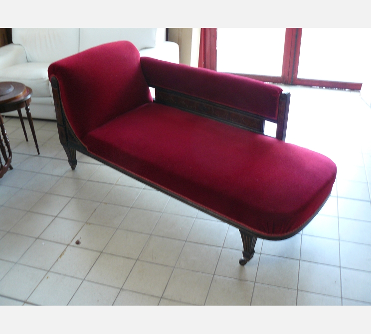 Banquette / méridienne||napoléon III / empire||velours rouge