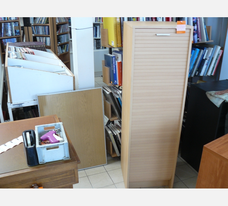 Classeur Ã  rideau||mélaminé hÃªtre||clé A13