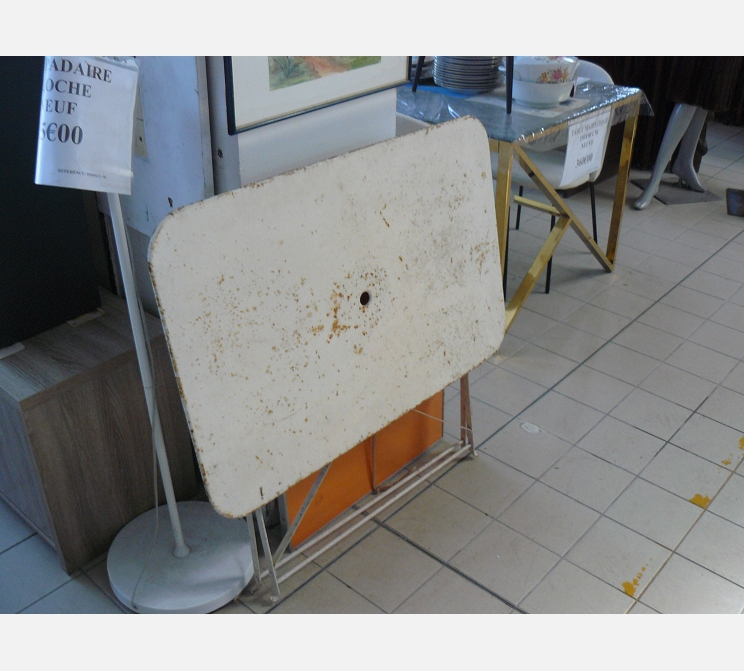 Table de jardin rectangulaire||métal, pliable