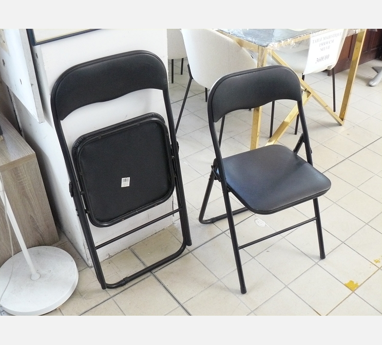 Chaise pliable noire