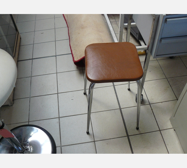 Tabouret skai marron