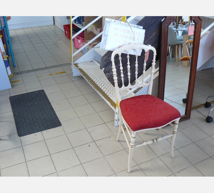 Chaise napoléon III||assise rouge