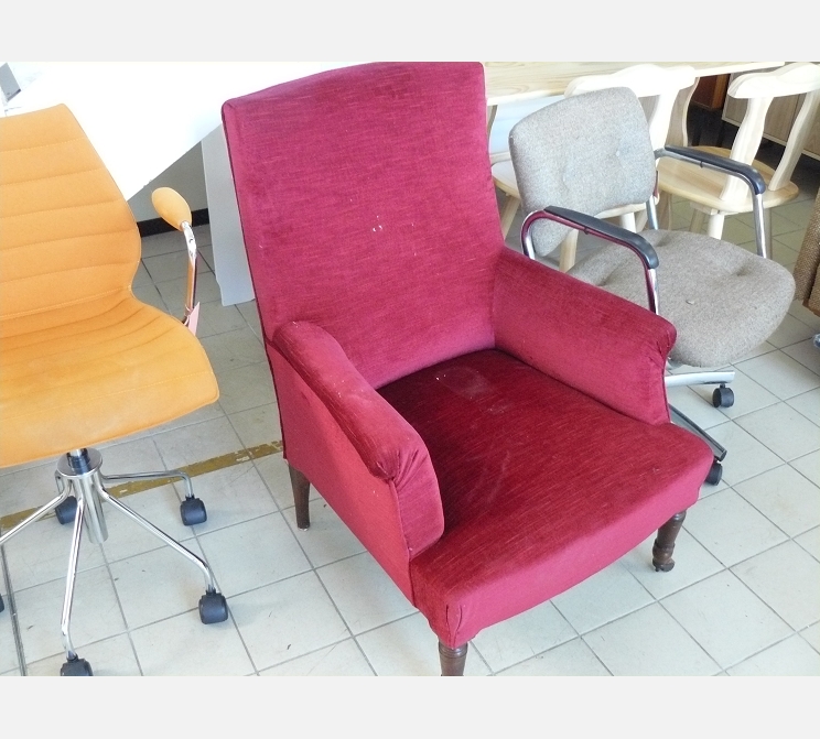 Fauteuil napoléon III||velours rouge