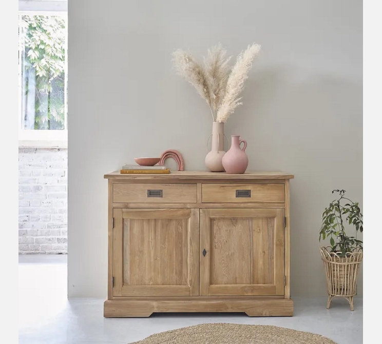 Buffet bas TECK MASSIF||120 cm, BGHS152564-HL||CLE B5