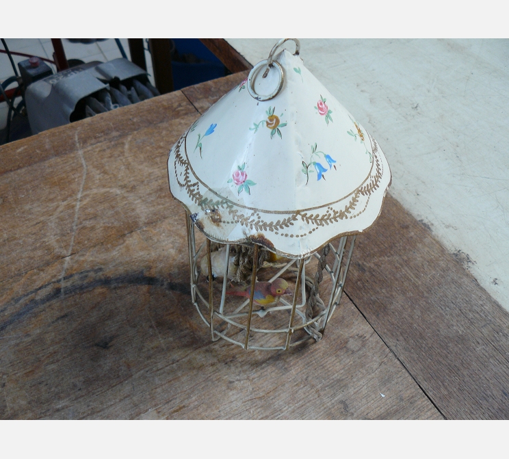 Lampe cage ancienne||