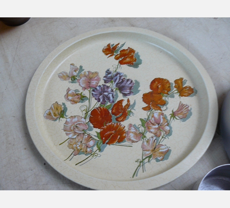 Plateau déco fleurs