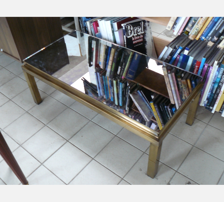 Table basse maison JANSEN||plateau verre ||48x96 cm