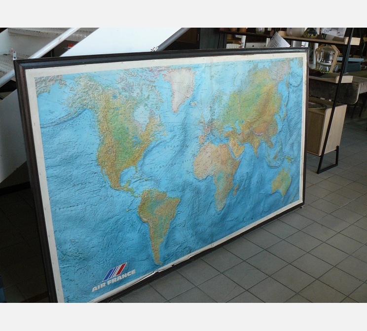 Mappemonde carte AIR FRANCE