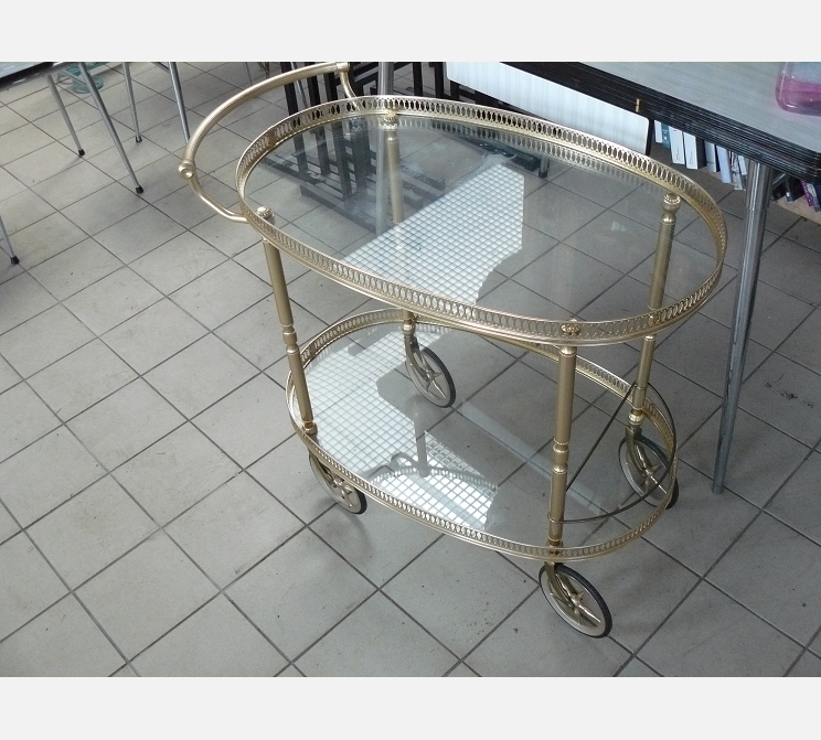 Charriot de bar en laiton||UMBERTO MASCAGNI||année 50-60