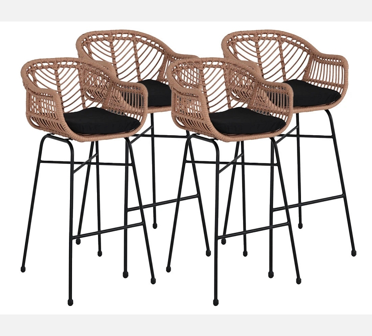 Lot de 4 tabourets de bar||ROSANO