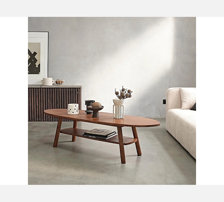 Table basse ovale MINDI||massif