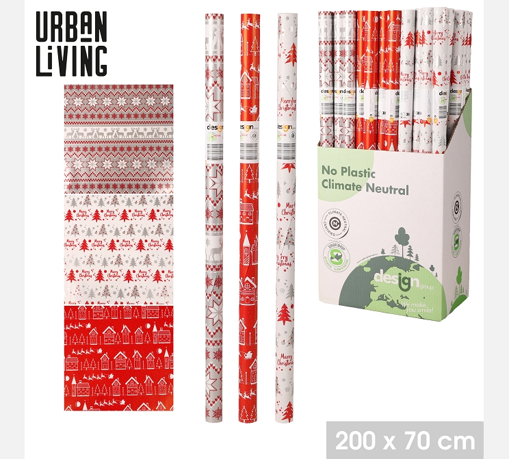 PAPIER CADEAU NOEL DECOR 'NORDIC' 200X70CM||