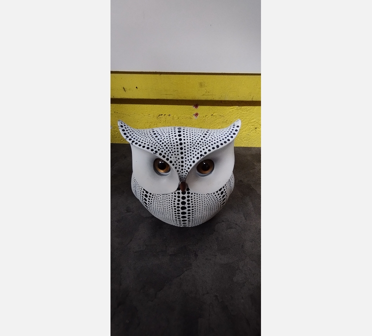 Hiboux décot blanc en bois