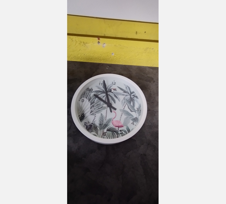 Horloge mural flamant rose